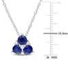 EVERLY JEWELRY | Sterling Silver Created Sapphire Fashion Pendant With Chain, 18-inch - 2 of 4