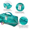 Byootique Portable Makeup Bag Zippered Water-resistant Organizer PVC Open Flat Travel Toiletry Organizer Travel Daily Use, Pink/ - 4 of 4