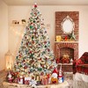 Yaheetech 9Ft/12Ft Pre-lit Flocked Artificial Christmas Tree with Foldable Stand - 2 of 4