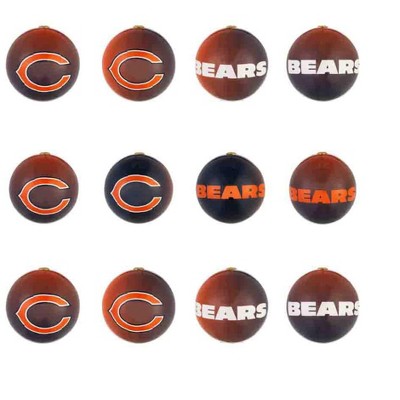 Holiday Ball Ornaments, Set of 12,  Chicago Bears