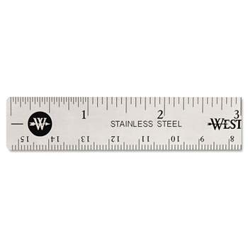 Stainless Steel Office Ruler With Non Slip Cork Base by Westcott® ACM10415