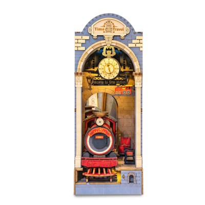 ROBOTIME 3D Jigsaw Puzzle Wooden Model Building Kit, Time Travel, Multicolored, 7.24"*3.86"*9.84"