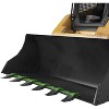 Heavy-Duty Bucket Tooth Bar, 6-Tooth Design for Loader Tractors & Skid Steers, Bolt-On Installation, Soil Digging - 2 of 4