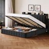 Upholstered Lift Up Storage Bed Frame with Headboard, Velvet Platform Bed with Wooden Slats & Metal Frame, Noise Free, No Box Spring Needed - 2 of 4