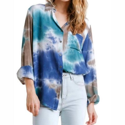 Women's Hidden Gem Tie Dye Blouse - umgee