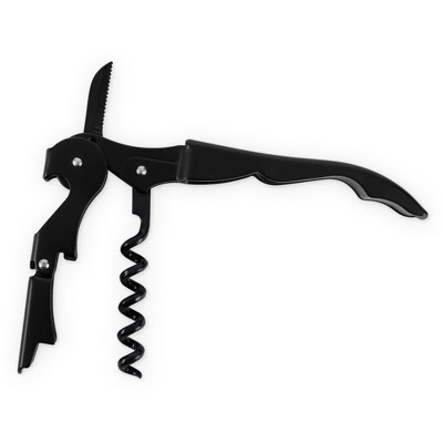 Matte Black Stainless Steel Double Hinged Waiter's Corkscrew