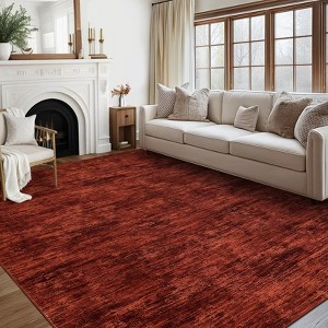 Modern Abstract Area Rug Washable Rug - 1 of 4