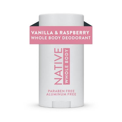 Native Whole Body Deodorant - Vanilla & Raspberry - 2.4oz