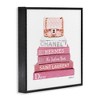 Stupell Industries Pink Book Stack Fashion Handbag, 12" x 12" - 3 of 4