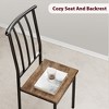 Dining Table Set for 4, Rectangular Kitchen Table and 4 Chairs with Wine Rack, for Apartment, Home, Office, Rustic - 3 of 4