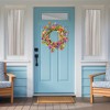 Northlight Wild Flowers and Berries Artificial Spring Twig Wreath, Pink and Yellow - 20-Inch - 3 of 4