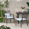 Christopher Knight Home Bostwick Outdoor Iron Dining Chairs with Cushion (Set of 2) - 2 of 4