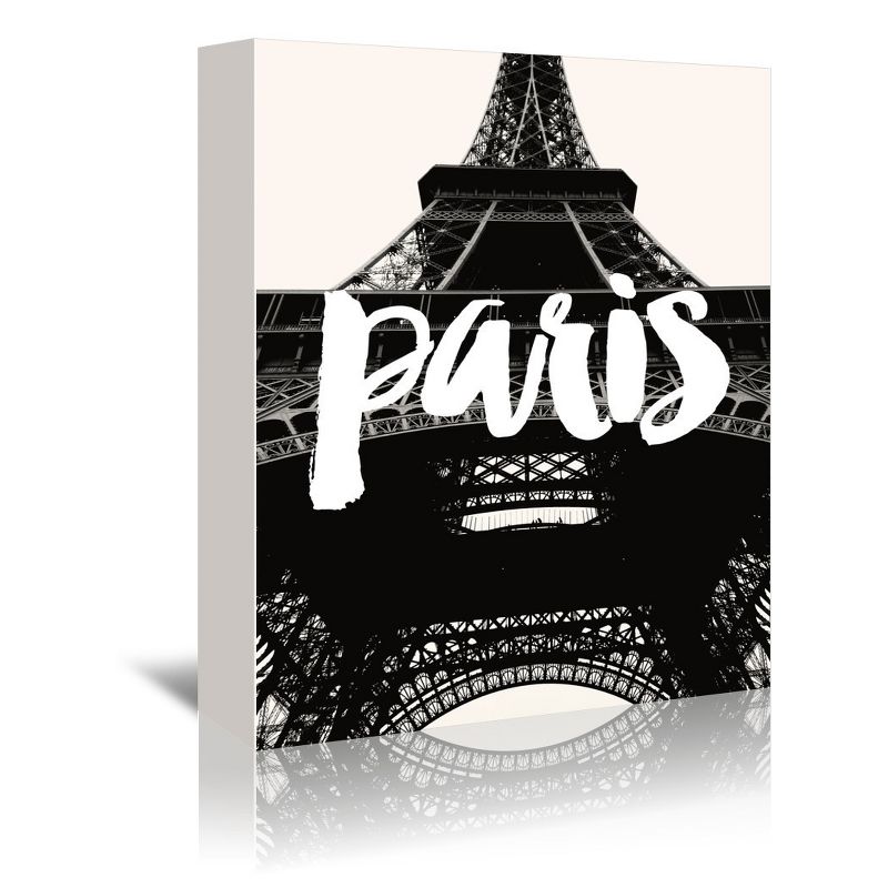 Americanflat Architecture Paris Eiffel Tower Black White By Amy Brinkman Wrapped Canvas, 1 of 7