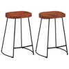 vidaXL Gavin Bar Stools 2 pcs 17.7 in.x15.7 in.x24.8 in. Solid Wood Mango - 2 of 4