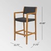 Genesee 2pk Acacia Wood Bar Stools: Woven Wicker, Weather-Resistant - Christopher Knight Home - 4 of 4