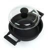 Gibson Cuisine Venus 4 Quart Nonstick Aluminum Braiser Pan with Borosilicate Glass Lid in Black - 3 of 4