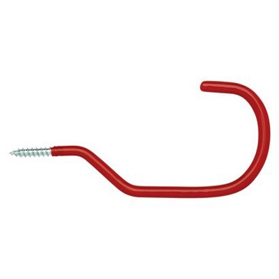 Arrow Red Vinyl Storage Hooks - 6pk