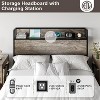 AMERLIFE Lift Up Storage Bed Frame with Lifting Storage & Charging Station - 3 of 4