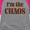 Girls' - Instant Message - Chaos Caffeine Kid Shirt Tail Raglan Graphic T-shirt - 2 of 4