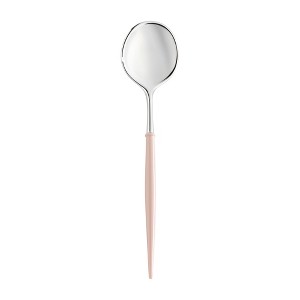 Smarty Had A Party Silver w/ Pink Handle Plastic Dinner Spoons - 480 pcs - 1 of 4