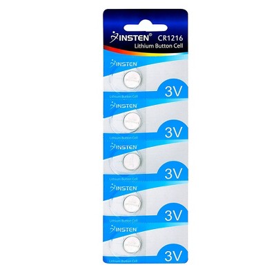 Insten CR1216 CR 1216 3V Lithium Batteries Coin Button Cell Watch Battery (Pack Of 5-piece)