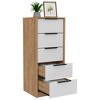 42'' H Wood Vertical dressers with Five Drawers, Modern Design, and Compact Space Storage - 4 of 4