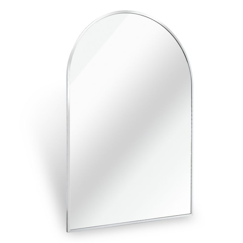 Serio 36"x 24" Arch Top Aluminum Alloy Framed Rectangular Bathroom Mirrors - The Pop Home, 2 of 10