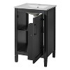 YOOCOZZ  Bathroom Vanity with Ceramic Sink, Soft Close Door, Adjustable U-Shaped Shelf, Door Storage Rack, Freestanding Cabinet - 3 of 4