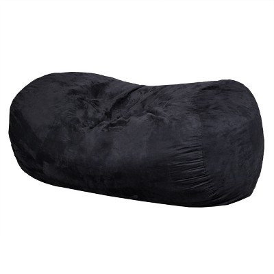 Airsurfer Large Charcoal Black Bean Bag Comfortable Lounge Bean Bag Chair Seating Solution for Living Room Relaxation