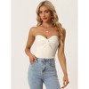 INSPIRE CHIC Women's Knit Twist Knot Front Off Shoulder Strapless Bandeau Top - 2 of 4