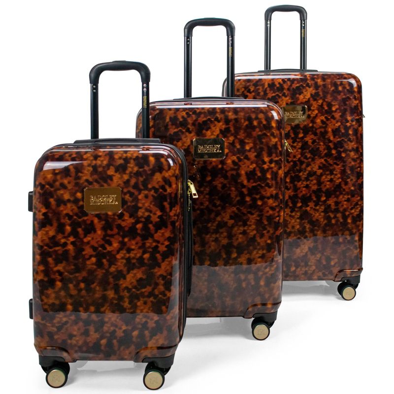 Badgley Mischka Tortoise Expandable Hardside Checked 3pc Luggage Set, 3 of 5