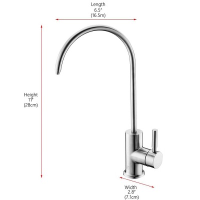 Brushed Nickel Single Handle Gooseneck Kitchen Faucet