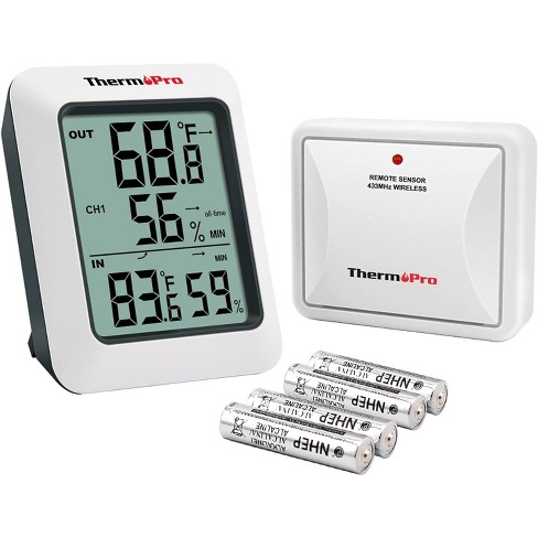 ThermoPro TP280BW 1000FT Home Weather Stations Wireless Indoor Outdoor  Thermometer, Indoor Outdoor Weather Station