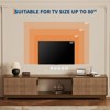 70in Long TV Stand, Fluted Mid Century Modern TV Console Center with Storage Cabinet Up to 80 Inches TV - 3 of 4