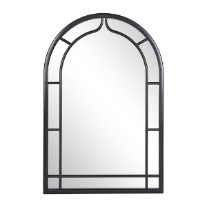 LNC 31.5-in W x 47.2-in H Arched Black Framend Wall Mirror - 1 of 4