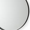 HomeRoots 24" Black Metal Round Framed Accent Mirror - 4 of 4