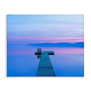 Stupell Industries Lake Landscape Blue Purple Canvas Art, 30" x 24" - 1 of 4