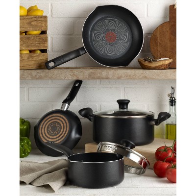 T-fal   Simply Cook Nonstick Cookware Set Black