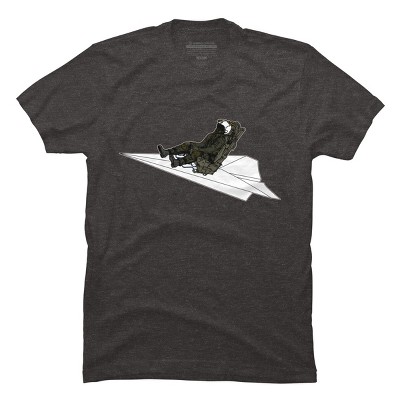 Men's Design By Humans The Paper Plane Pilot By jrtoyman T-Shirt