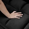 MAYEERTY 64.9" 3-in-1 Foldable Velvet Sofa Bed with Adjustable Back & Storage Bag (Dark Grey) - 4 of 4