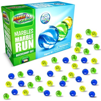 Marble Genius Marbles 60 Pieces Accessory Add-On - High-Quality, Compatible with All Marble Run Sets