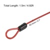 Unique Bargains Security Steel Cable Coated Luggage Lock Wire Rope Double Loops - 2 of 4