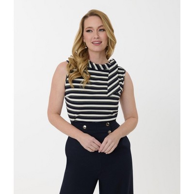 Smak Parlour Women's Cowl Neck Tie Blouse