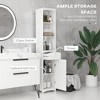 ORRD Tall Bathroom Storage Cabinet, 3-Tier Free Standing Bathroom Organizer with Enclosed Shelves, Narrow Floor Cabinet for Towels & Toiletries - 4 of 4