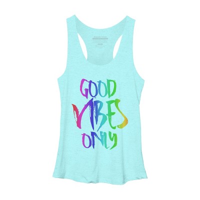Adult Design By Humans Good Vibes Only Rainbow Pride By Samcole18 Racerback Tank Top