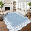 Coucheta Scalloped Hallway Runner Area Rug, Washable Non-Slip Low Pile Area Rug for Kitchen, Entryway, Living Room, Multi-Color & Size - 2 of 4