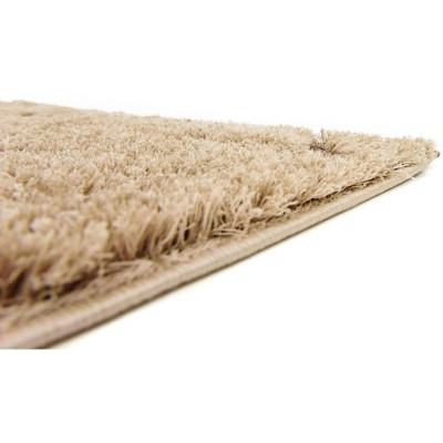 Light Brown Floral Shag Easy-Care Rectangular Area Rug, 9' x 12'