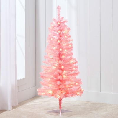 Best Choice Products Prelit Colored Christmas Tree, 4ft Artificial Tree Holiday Decor w/ LED Lights