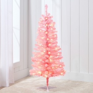 Best Choice Products Prelit Colored Christmas Tree, 4ft Artificial Tree Holiday Decor w/ LED Lights - 1 of 4