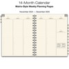 Global Printed Products Essential Monthly & Weekly Planner 7" x 9" CY 2025 (Frosted) - 2 of 4